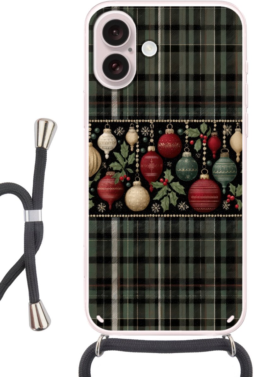 Kerstballen - Rood - Hulsttakken - Patroon