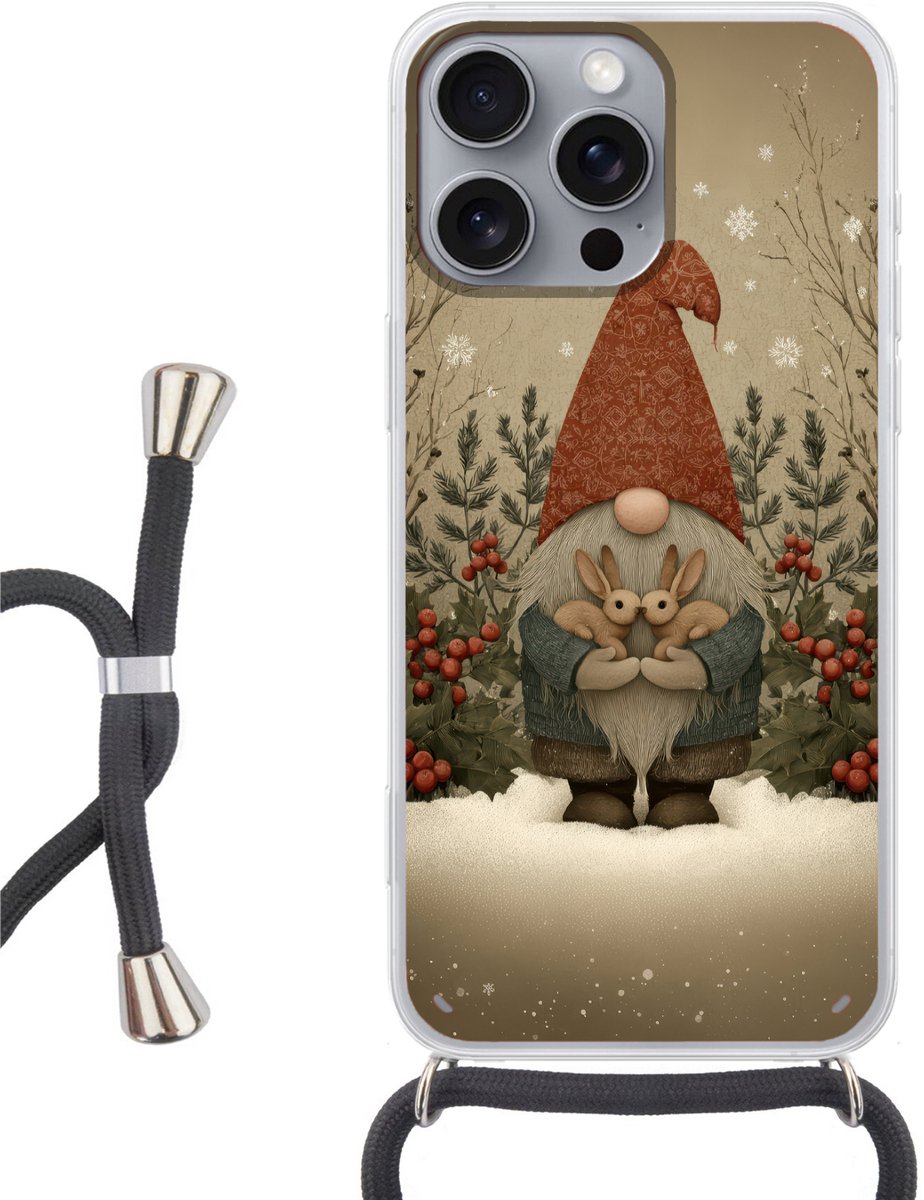Kerstgnome - Konijntjes - Kleurrijk