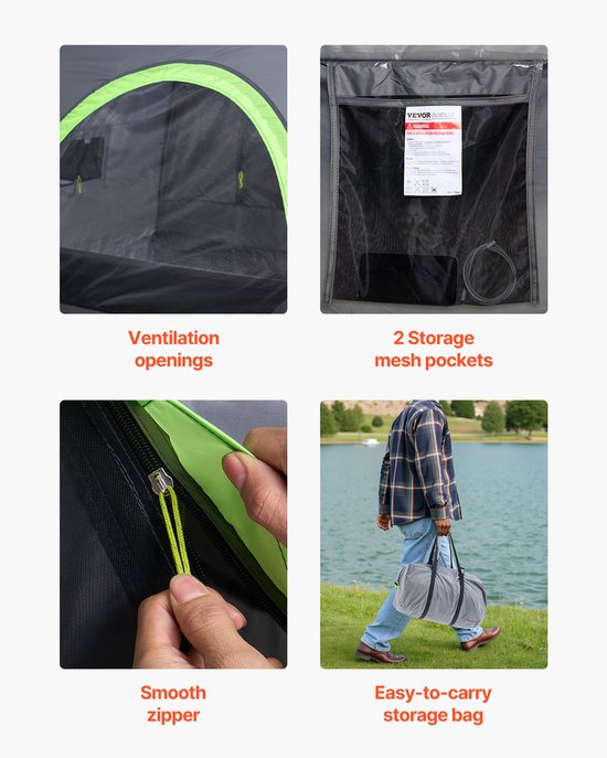 VEVOR Auto Tent Vrachtwagen Tent Kampeertent met Ramen Waterdicht voor 1524-1585mm van Vevor — afbeelding 3