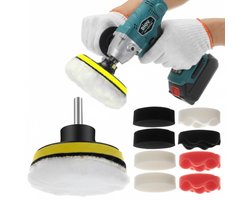 ForDig Polijstset 12-delig voor Boormachine - 80MM - M10 - Polijstschijven - Polijstmachine - Polishing - Auto wassen