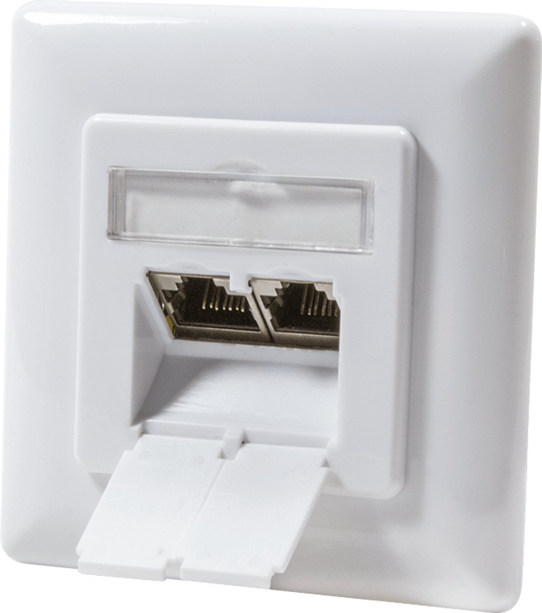 Danicom CAT6 UTP / STP inbouwdoos verticaal - wit