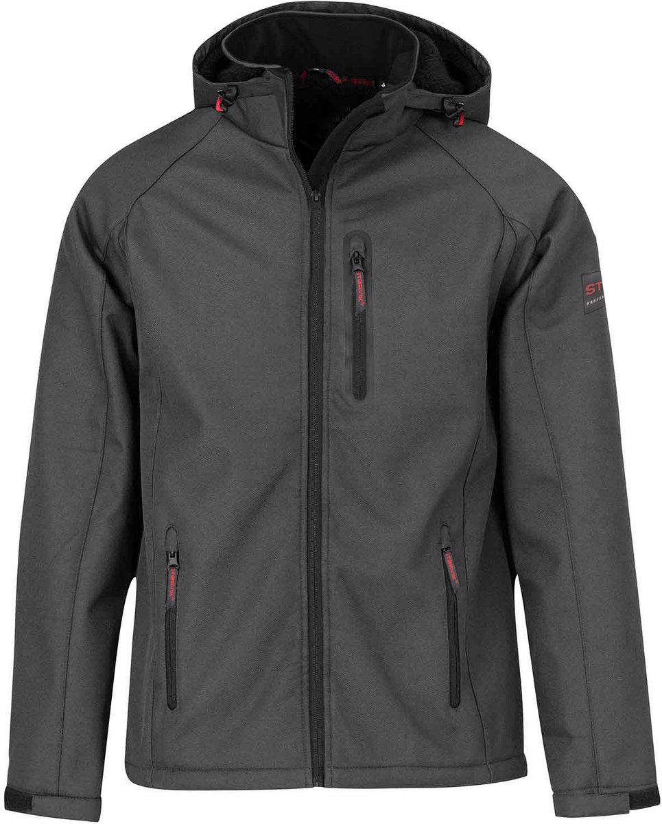 STØRVIK Gore Softshell Winterjas Winddicht Gevoerd Heren Antraciet