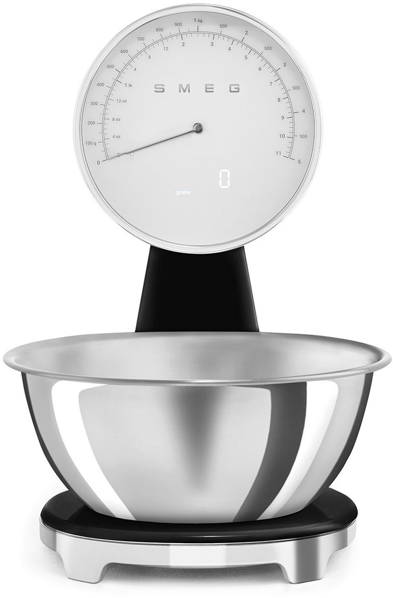 SMEG KSF01BLWW - Weegschaal - Analoog en digitaal - Zwart