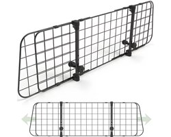 Zenzee - Hondenrek auto - Hondenrek - Autorek hond - Bagagerek - Kofferbak - Verstelbaar- B91-145cm/H30 cm- Zwart