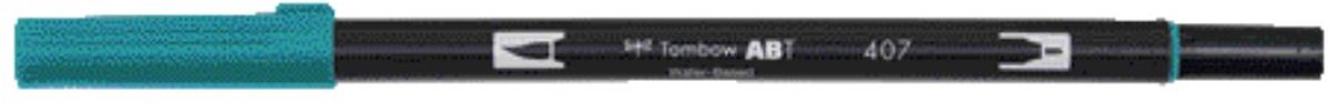 Tombow Brush pen - ABT 407 - Dual brushpen - Tiki Teal - Blauw — afbeelding 4