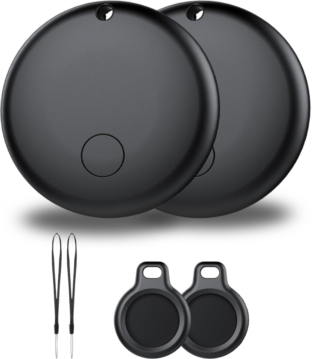 Buzzy GPS Tracker Android – 2 stuks - voor Hond en Kat - Werkt met Google 'Find Hub app' – Zonder Abonnement – GPS Tracker voor Auto, Kind & Bagage – Zwart