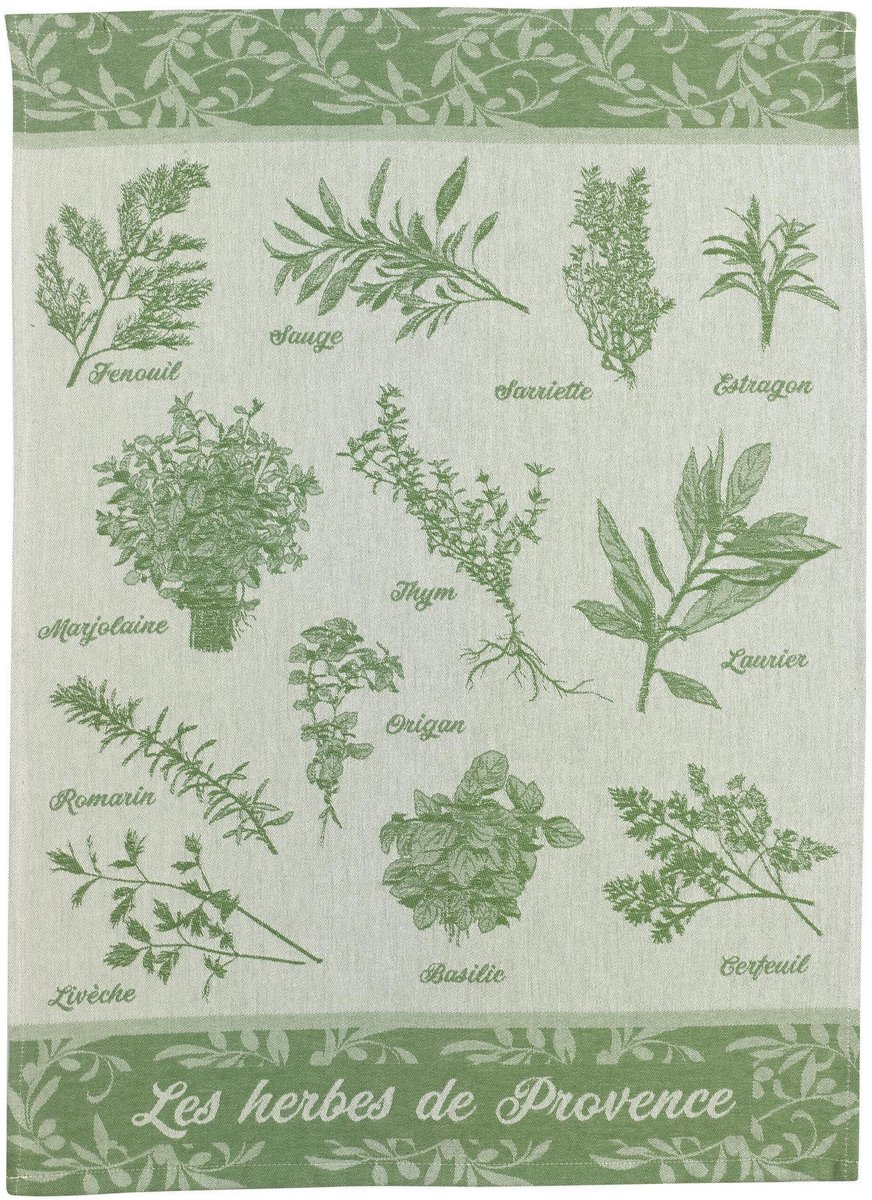 Theedoek Winkler Jacquard Herbes de provence