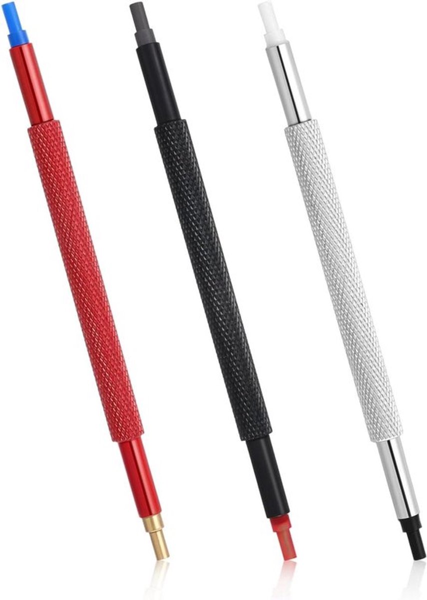 KARZO - Set van 3 roestvrijstalen horlogemakers gereedschappen met wijzeropzetstuk en inpersgereedschap voor het eenvoudig repareren van alle horloges