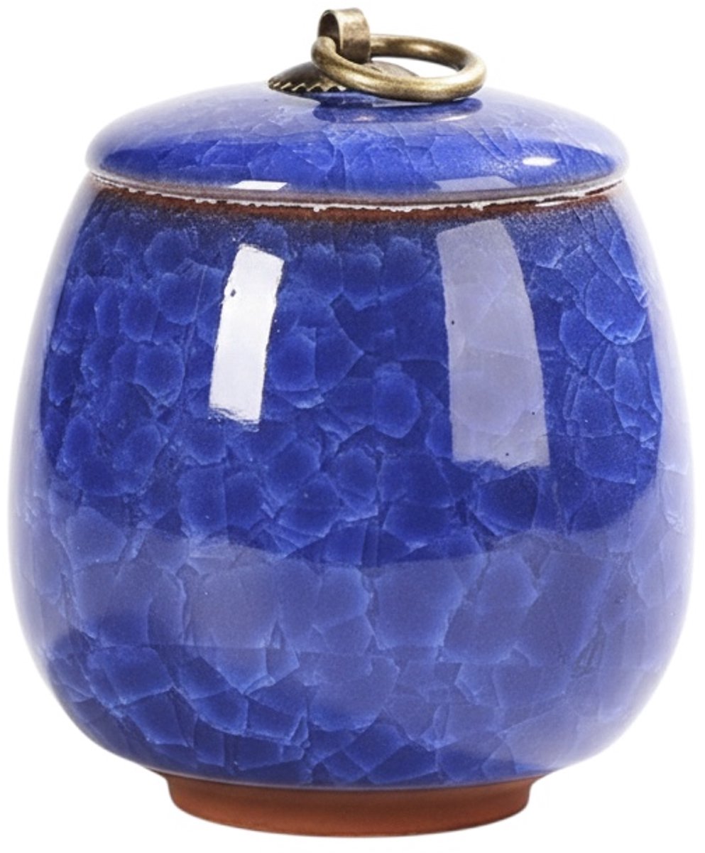 Artic Celeste Mini Urn – Donkerblauw – 200 ML – Hoogwaardig Keramiek – Handgemaakt – As Urn – Menselijk As – Huisdieren Urn – Urn Hond – Urn Kat – Urn voor As Volwassen – Decoratie Urne – Urnen – Mini Urn – Urne Volwassenen – Urn voor Dieren