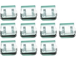 Broekklem - broekclip - broek clip - broek klem - Kleding Clip - 10 stuks - broekspijp clip - broekspijp verkorter - Bevestigingsclip voor broekspijp - wasknijpers - Antislip Vaste Gesp - Transparant groen