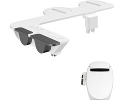 Bidet-Bidet voor in het toilet -Drie reinigingsfuncties - instelbaar warm en koud water - Dubbel sproeibalkontwerp - Zacht en niet-irriterend - Niet-elektrisch - Toilet bidet opzetstuk - Vermijd contact met bacteriën en vlekken - verbeterde versie