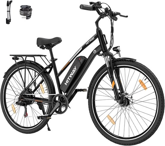 Hitway Elektrische Fiets BK15 Pro - 27.5 Inch City Commuter EBike met Afneembare 36V 13Ah Lithium Batterij - Mountain E-Bike met 250W Motor - 7 Versnellingen - IP54 Waterdicht - Elektrische Fietsen (EAN: ...9363) - Hitway - €719,99