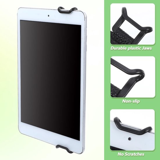 E-reader, geschikt voor tablets van 6-8 inch, met polsbandje als standaard, flexibel ontwerp, gemaakt van PU-leer, wit. van EasyMount — afbeelding 5