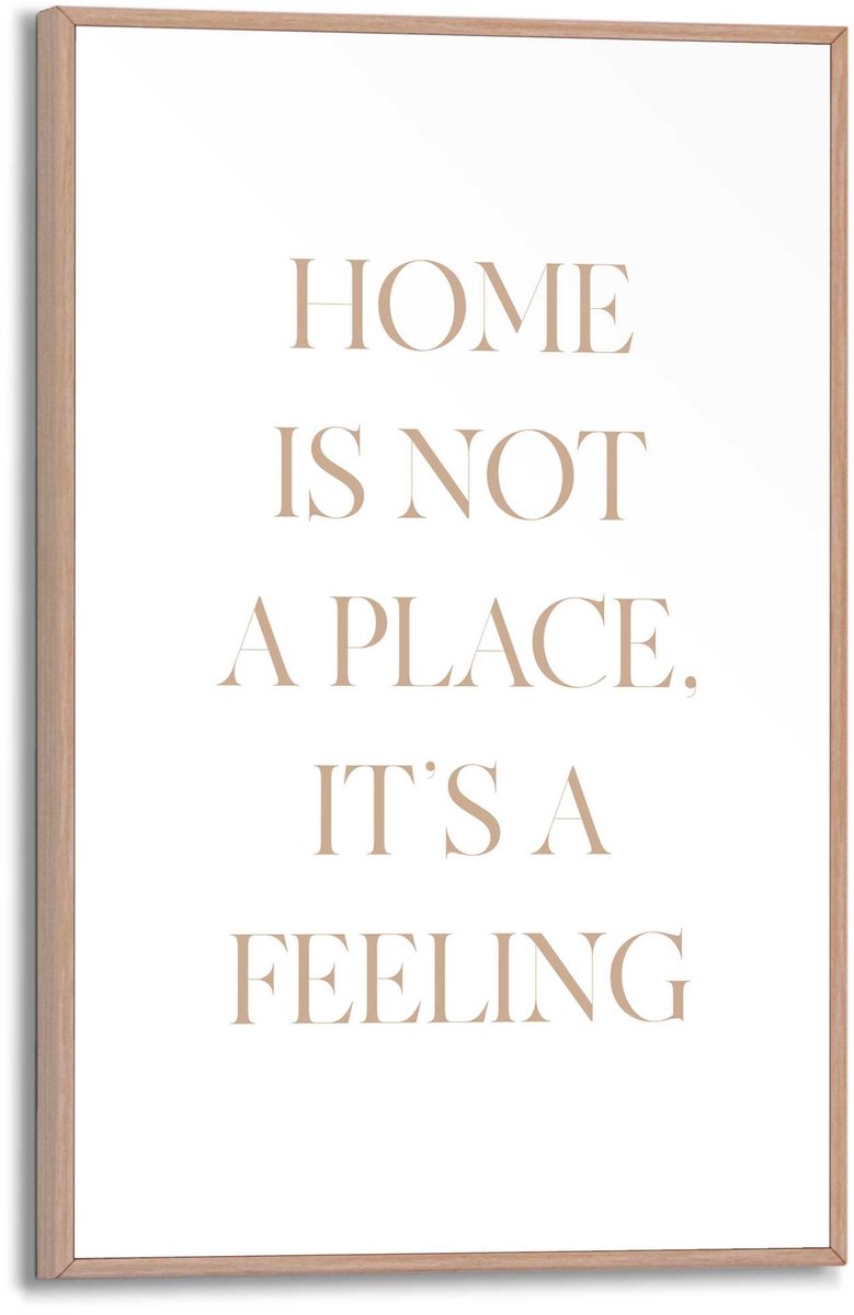 REINDERS Schilderij Feeling Home - 30 x 20 - Hout - REINDERS goudkleurig Hout