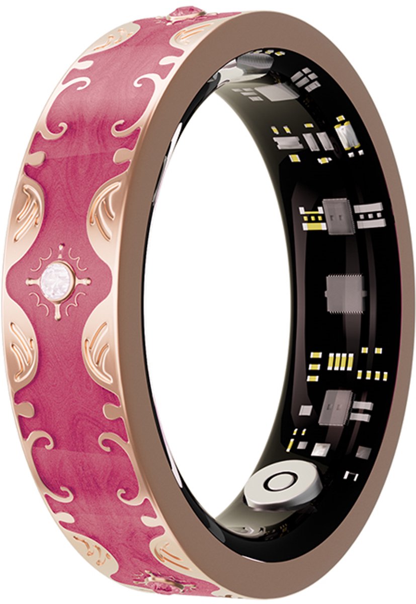 WizBay Premium Select® Bohemian Smart Ring - Rose Red - Hartslag, Slaap en Zuurstofmeting - Activiteitstracker - Maat 8