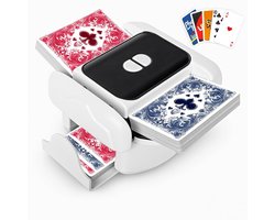 Automatische Oplaadbare Kaartschudder -Schudmachine - Laag Geluidsniveau - Draagbaar Ontwerp - Geschikt voor 1-2 Speldekks - Voor Poker, UNO, Blackjack, Skip-Bo, Phase 10