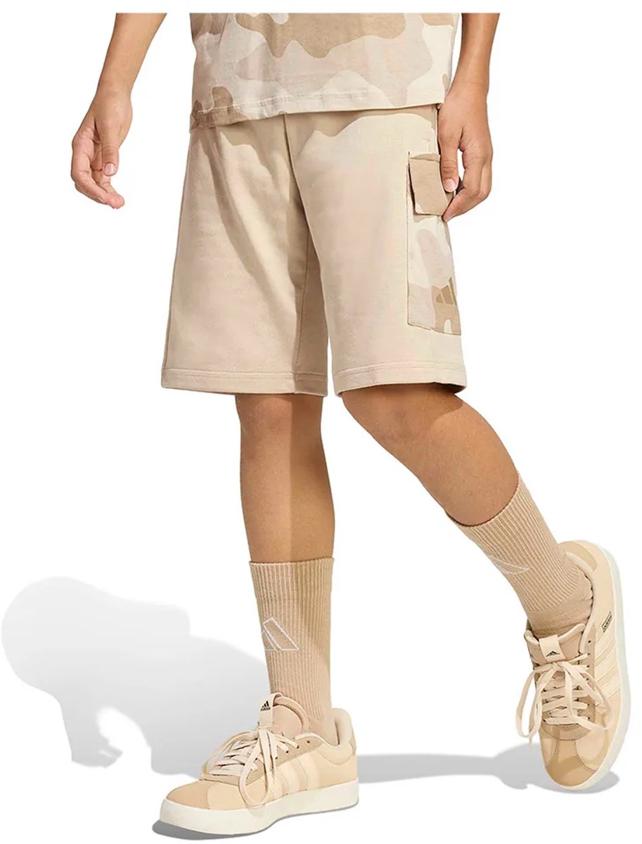 Adidas Seasonals Camo Korte Broek 13-14 Years Kinderen Crystal Linen / Hemp