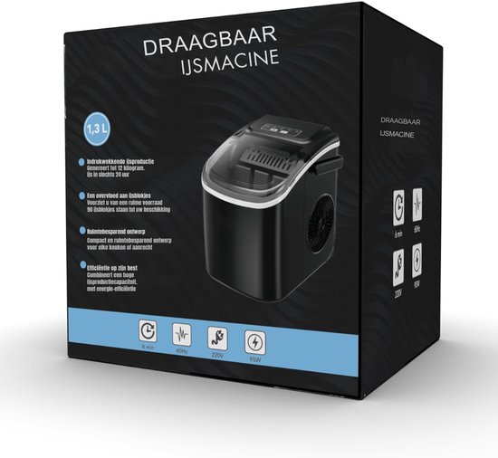 AMA® Ijsblokjesmachine - Ijsblokmachine - Ijsblokjesmaker - Inclusief Ijsschep - 1,3 Liter van Merkloos — afbeelding 5