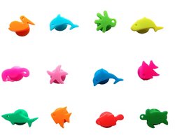 New Age Devi - Glasmarkers - Dieren - 12 stuks - Herkenbare lucky charms