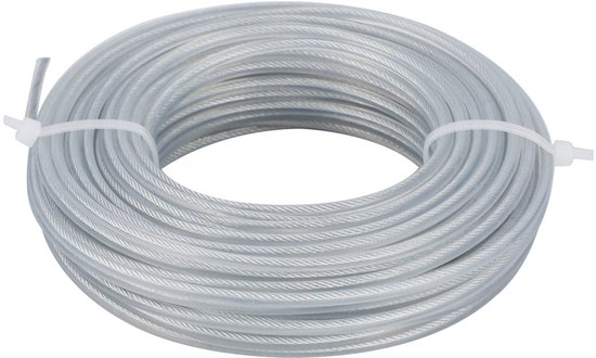 Vervangingstrimsnoer / Snijlijn - Trimsnoer Grasmaaier - 3.0mm x 15m Staal-Gevuld Nylon Snoer - Universeel Vervangingssnoer - Slijtvast - Voor Benzine en Electrische Maaiers van Merkloos	 — afbeelding 2