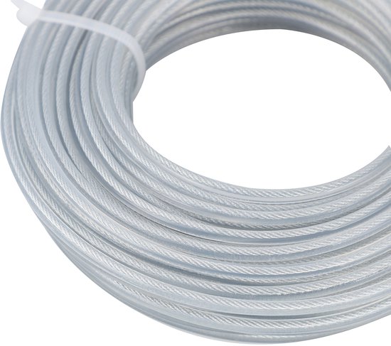 Vervangingstrimsnoer / Snijlijn - Trimsnoer Grasmaaier - 3.0mm x 15m Staal-Gevuld Nylon Snoer - Universeel Vervangingssnoer - Slijtvast - Voor Benzine en Electrische Maaiers van Merkloos	 — afbeelding 4