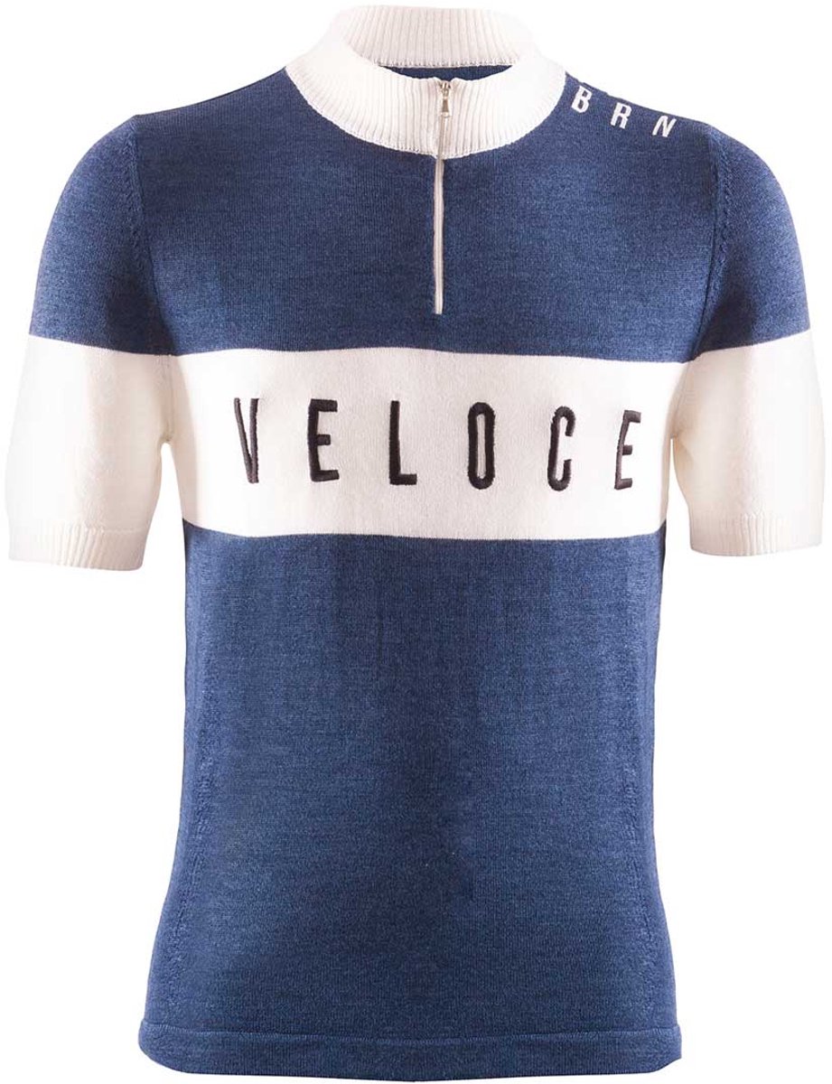 BRN Veloce vintage wollen koerstrui donkerblauw maat XL
