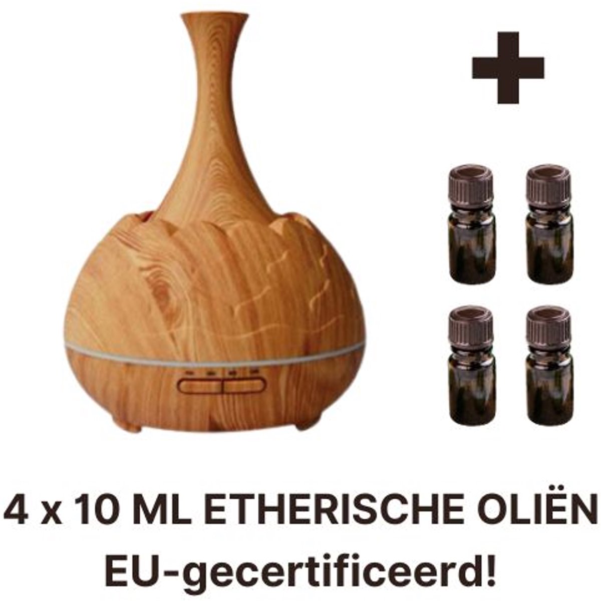 Indo Aroma Diffuser - 400 ml - Lichtbruin - Etherische Oliën Set