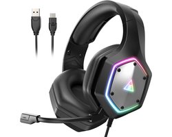 Gaming Headset E1000V2 – 7.1 Surround Sound – RGB Verlichting – Met Microfoon – USB-A & USB-C – PC / PS4 / PS5 / Mac