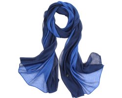 Zijde Blend Sjaal – Lange Sjaal Dames – Blauw