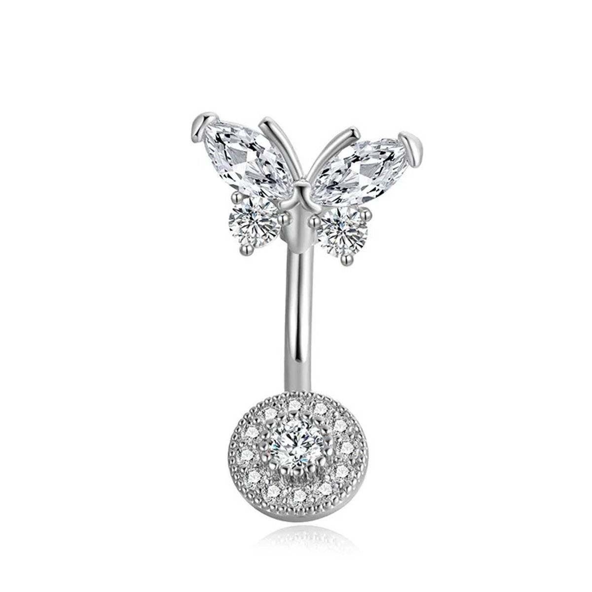 Vlinder Navelpiercing - Verzliverd Navelpiercing - Belly Button Piercing - 1 Stuk