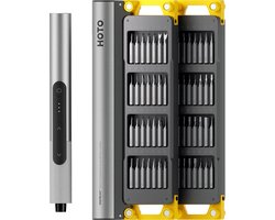 HOTO SNAPBLOQ™ S-A01 Electric Precision Screwdriver Master Set (56-Piece) – Elektrische precisieschroevendraaier – Draadloze minischroevendraaier – Borstelloze motor – 3 koppelstanden – LED-lampje – USB-C oplaadbaar