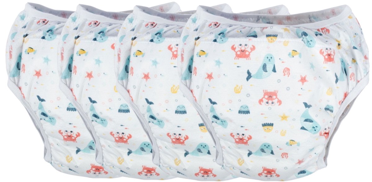 Sevibaby Wit 15-20kg 4 Stuks Gevoerd Oefenbroekje Zinderlijkheid - Oefenbroekjes