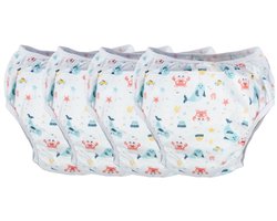 Sevibaby Wit 15-20kg 4 Stuks Gevoerd Oefenbroekje Zinderlijkheid - Oefenbroekjes