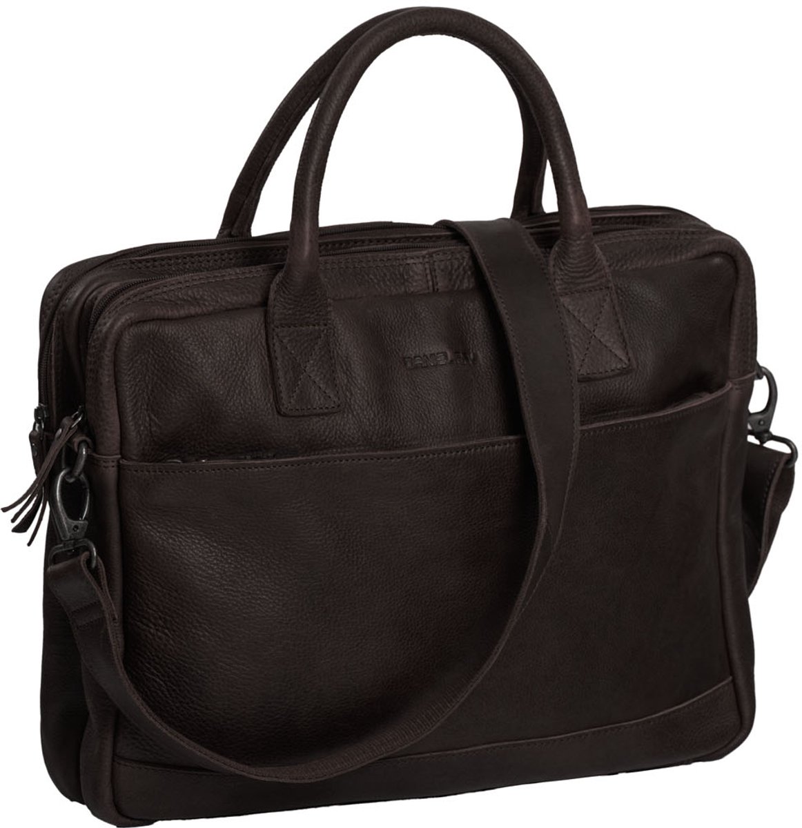 Daniel Ray Greensboro Leren Laptoptas 15 inch - Bruin