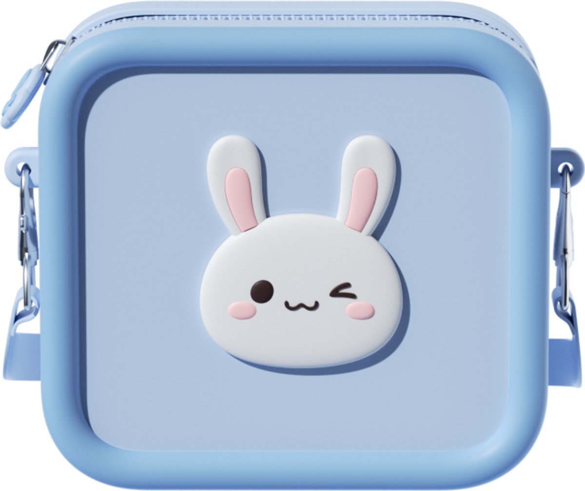 Snapling Beschermtas – Siliconen Opbergtas voor touchcamera - Blauw - Kindercamera tas
