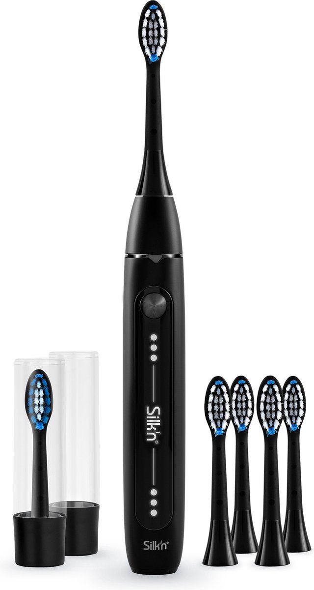Silk'n SonicYou - Elektrische Tandenborstel - met 4-Pack Zwarte opzetborstels - Zwart