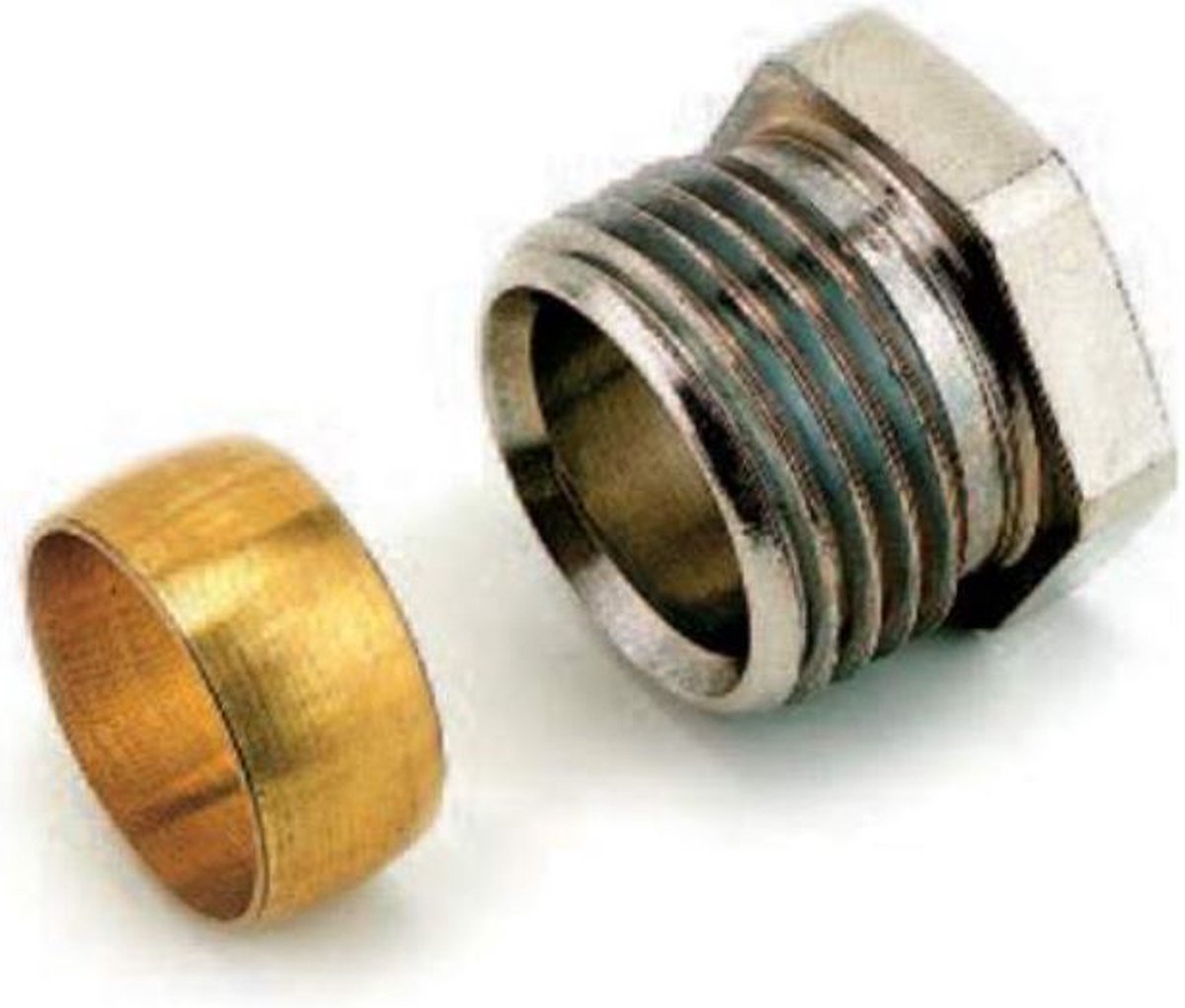 Comap knelset 1/2" x 15 mm staal/koper vernikkeld Sudo 834B