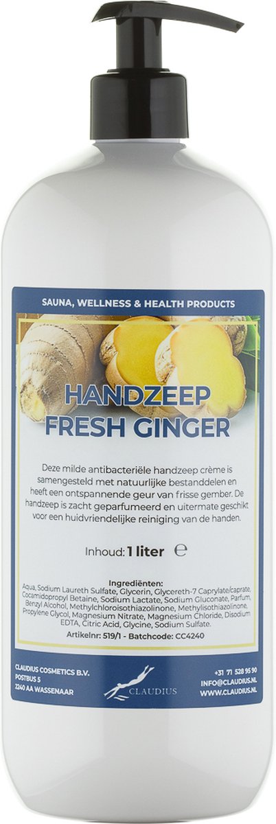 Goedkoopste Handzeep Fresh Ginger 1 liter - met gratis pomp