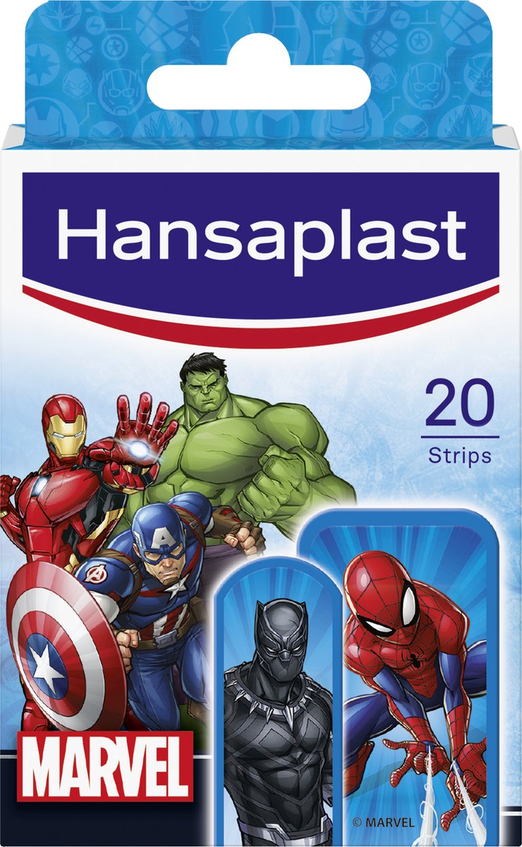 Goedkoopste Hansaplast Kids Marvel Pleisters - Wondpleisters - Wondverzorging Kinderen - Kinderpleisters - 20 Stuks