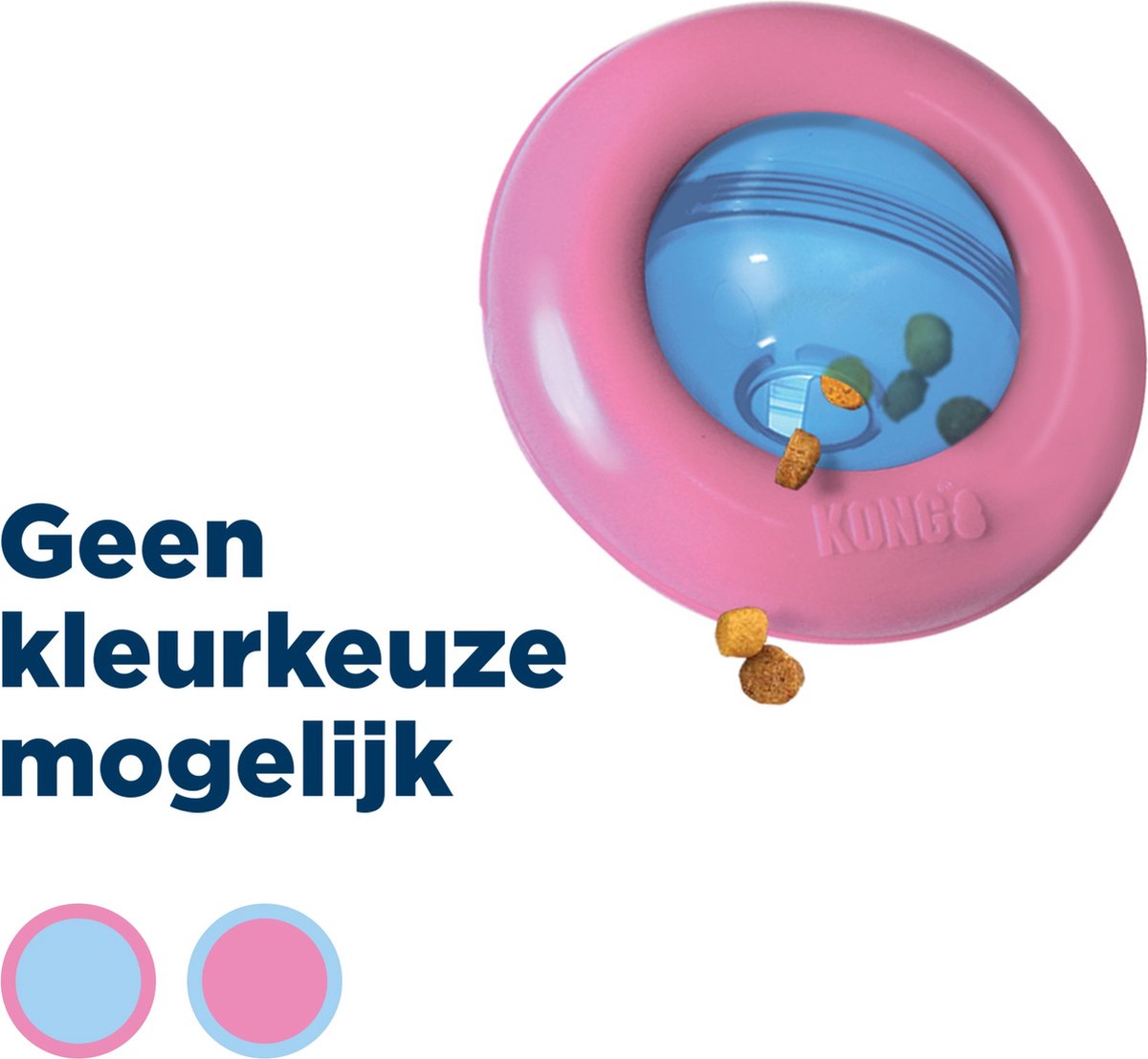 KONG Gyro Hondenspeelgoed – Extreem sterk – Drijft op water – Geeft traktaties – Geschikt voor honden tot 18 kg – Small – Ø 14 cm – Assorti