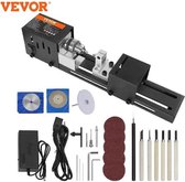 Vevor - Mini Draaibank - Mini Houtdraaibank - Draaibank Voor Hout - 96W Motor - 7 Snelheden - 4220-8500 RPM - 160mm Maximale Lengte