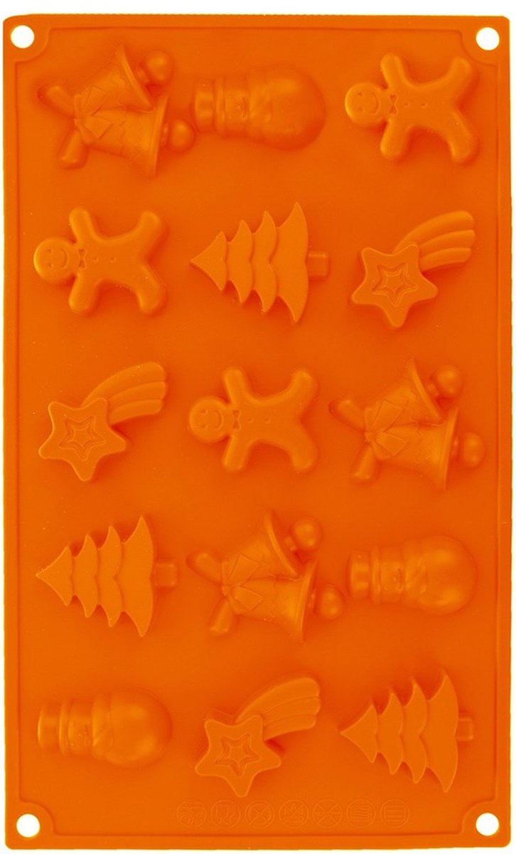Koekjesvorm Silicone Bruin Kerst SILLINIE - Bakvorm voor Koekjes