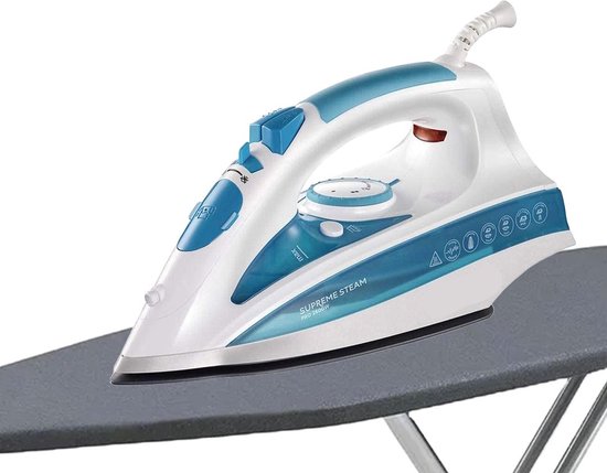Strijkijzer - Stoomstrijkijzer met Stoomgenerator - Stoomreiniger - Wit met Blauw