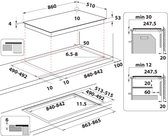 Bol.com Whirlpool SMP2 9010 C/NE/IXL Zwart Ingebouwd 86 cm Inductiekookplaat zones 10 zone(s) aanbieding