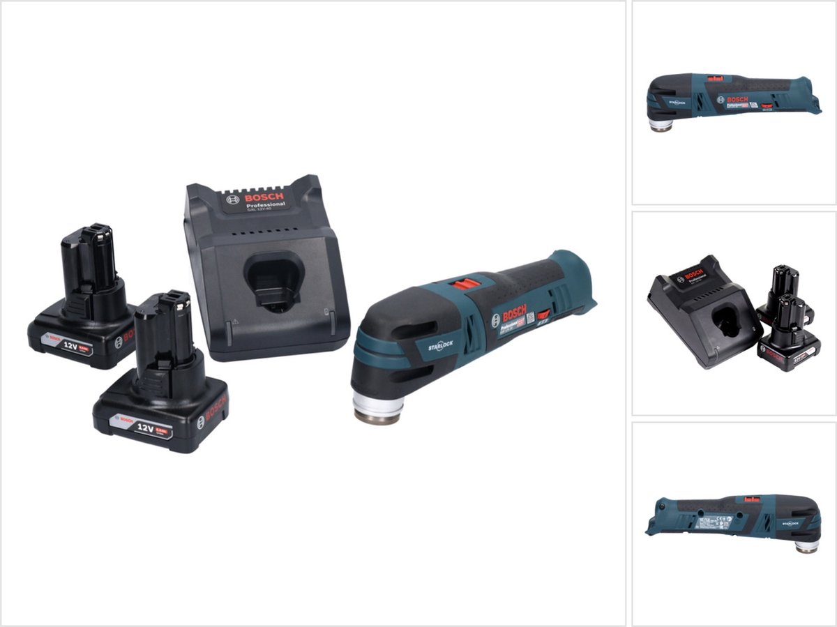 Bosch GOP 12V-28 Professionele Draadloze Multi-Cutter Starlock Brushless + 2x accu 6.0 Ah + lader