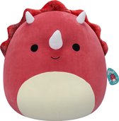 Squishmallows - Tristan - Red Triceratops 50cm pluche