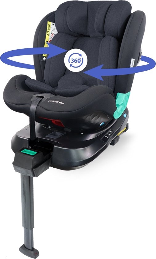 Foto: Mobiclinic lionfix pro autokinderzitje 360 draaibaar i size evolutionair 40 150 cm 0 12 jaar liggend verstelbaar zwart