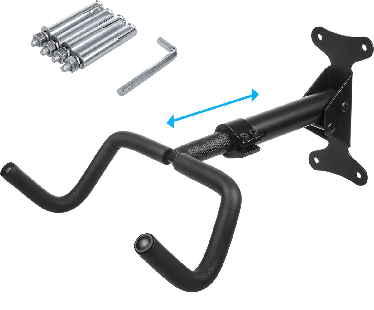 Maclean - Fiets muurbeugel /Opbergbeugels / Fietsenrek - Wandmontage / Ophangsysteem - max. belasting 30kg - Zwart
