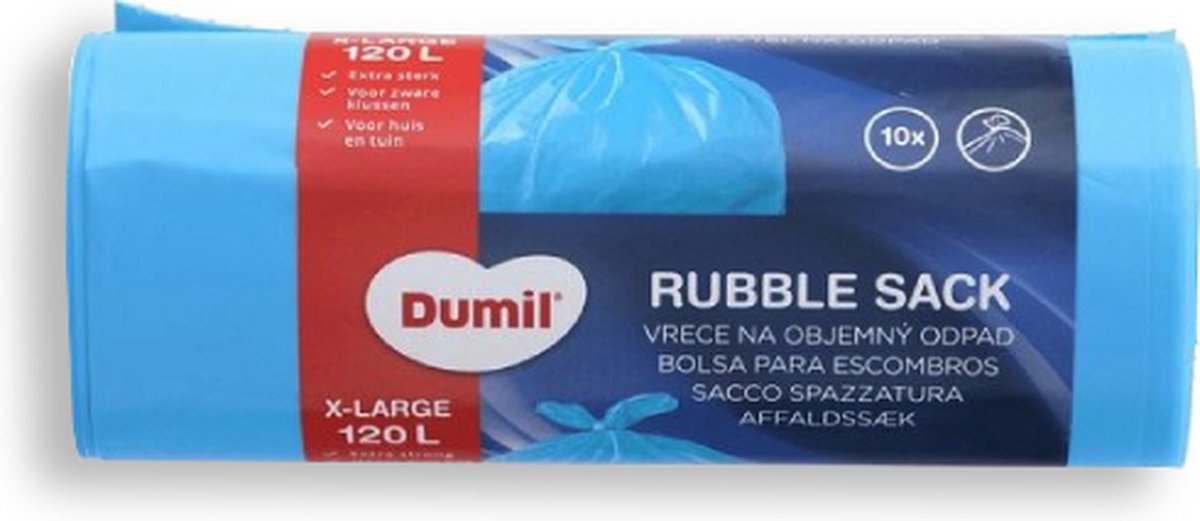 Goedkoopste Dumil Vuilniszak XL - 10 zakken van 120 Liter - 1 rol
