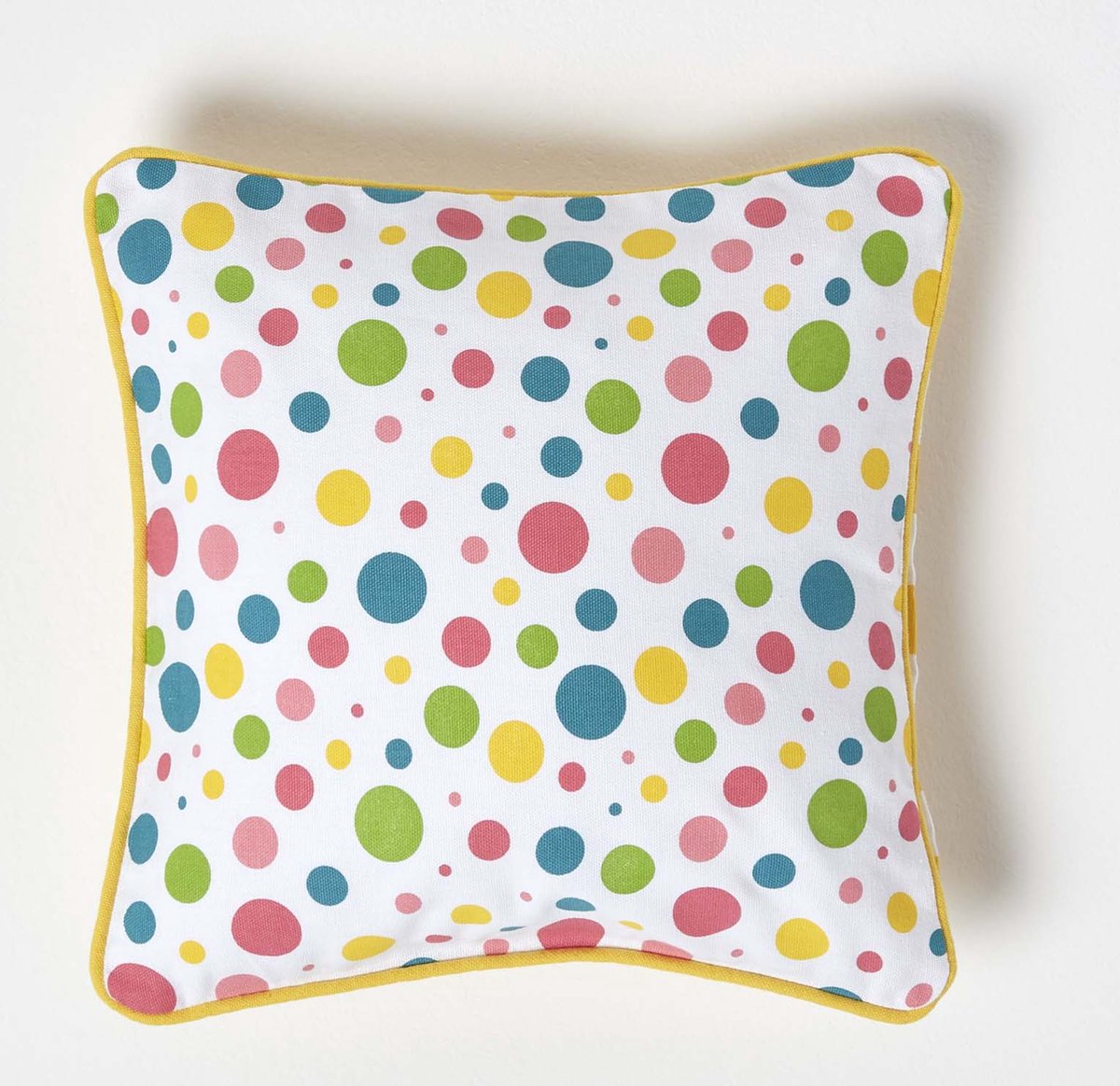 Homescapes Katoenen kussenhoes met stippen, 30 x 30 cm Multi